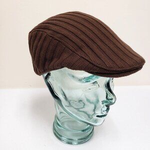 Linea Uomo Mens Brown Cap Hat Size L/XL